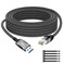 Kxable USB to Ethernet Cable 8 FT 30 A Male to RJ45 Male Cord Directly Connected Aluminum Portable Gigabit LAN Network Cable for Laptop PC Switch More Braided With 5 Pcs Ties