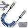 JURNETECH Multi Charging Cable Versatile 6in1 Universal Fast Charging Cable Adjustable Length Coiled Cable C to C USB to TypeC Ultra Fast Micro 240 Watt