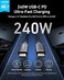 Anker Prime USB C to USB C Cable 240W Fast Charging Cord UpcycledBraided Nylon with 100Year Bend Durability for iPhone 17 Series MacBook Galaxy S241 FT