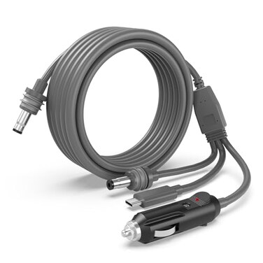 Hodeoo 3 in 1 Cable Replacement for Starlink Mini USBC 1224V Cigarette Lighter Plug DC CablesReplacement Cable for Starlink Mini Power Cable Waterproof for Starlink Mini Accessories 98FT