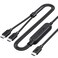Cable Matters Braided 2in1 USB C to USB C Cable 6ft 140W Smart Power Allocation for Laptops and Phones Supports Charging Data Transfer USBC Power Splitter Works with MacBook iPad iPhone