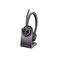 Poly Voyager 4320 UC Wireless Headset Charge Stand Plantronics Headphones wMic Connect to PCMac via USBA Bluetooth Adapter Cell Phone via BluetoothWorks wTeams ZoomMore