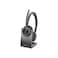 Poly Voyager 4320 UC Wireless Headset Charge Stand Plantronics Headphones wMic Connect to PCMac via USBA Bluetooth Adapter Cell Phone via BluetoothWorks wTeams ZoomMore