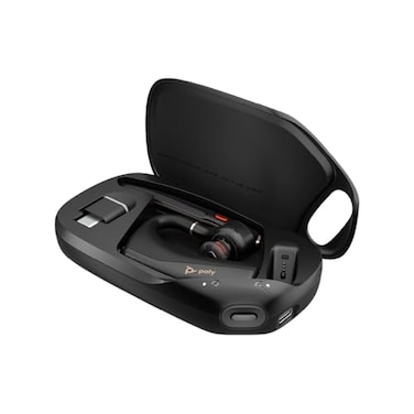 Poly Voyager Legend 50 UC Bluetooth Headset with Charging Case 4 NoiseCanceling Mics AI NoiseBlockAI WindSmart Tech Bluetooth Headphones with Mic Smart Call Controls AllDay Comfort