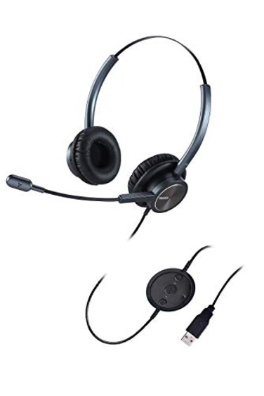 MAIRDI USB Headset with Noise Cancelling Microphone Mic Mute Stereo Computer Headphone for Call Center Office Business PC Softphone Calls Microsoft Teams Skype Chat Clear Voice for Voice Recognition