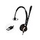 Discover D711U Professional Single Speaker Wired USB Headset for PC Laptop Mac Compatible with Teams Zoom Webex Jabber Avaya RingCentral and More