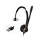 Discover D711U Professional Single Speaker Wired USB Headset for PC Laptop Mac Compatible with Teams Zoom Webex Jabber Avaya RingCentral and More