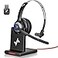 JIAMQISHI Bluetooth Headset Wireless Headset with Noise Cancelling Microphone V52 Computer Headphones with USB Dongle Charging Base Mic Mute for WorkCall CenterPCLaptopOnline ClassZoom