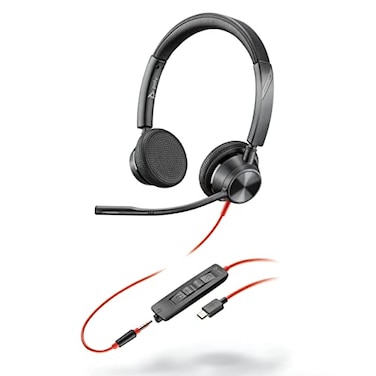 Plantronics Blackwire 3325 Wired DualEar Stereo Headset with Boom Mic USBA35mm to connect to your PC andor Mac Works with Teams Zoom more