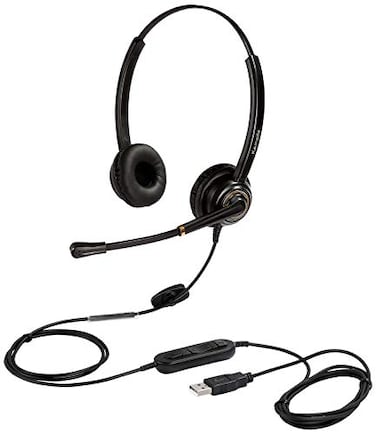 KEMEILE USB Headset with Microphone Noise Cancelling and Volume Controls Computer PC Headphone with Voice Recognition Mic Works for Dragon Teams Zoom Skype Softphones Conference Calls Online Education