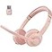 JIAMQISHI Wireless Headset with AI Noise Cancelling Microphone Bluetooth Headset Bluetooth V52 Headphones with USB Dongle Mic Mute for ComputerLaptopPCiPhoneAndroidCell Phones Pink