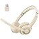 JIAMQISHI Wireless Headset with AI Noise Cancelling Microphone Bluetooth Headset Bluetooth V52 Headphones with USB Dongle Mic Mute for ComputerLaptopPCiPhoneAndroidCell PhonesZoomApricot