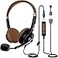 Arama USB Headset with Microphone for PC Computer Headset with NoiseCanceling Mic inLine Controls Connects to PCCellphoneTablet via USBAUSBC35mm Jack
