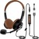 Arama USB Headset with Microphone for PC Computer Headset with NoiseCanceling Mic inLine Controls Connects to PCCellphoneTablet via USBAUSBC35mm Jack