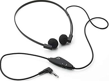 VEC Electronics Corporation VEC Electronics Spectra SPVC 5 Deluxe Twin Speaker Transcription Headset Volume Control and StereoMono Switch 5 ft Cord with a 35mm Right Angle Stereo Plug Pouch for Person