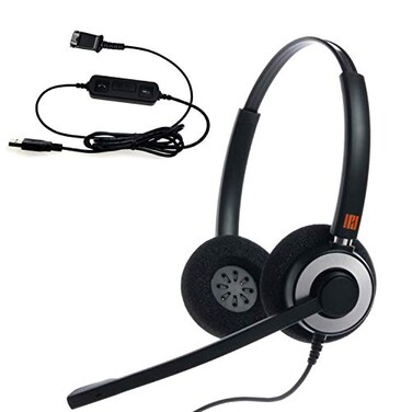 IPD IPH165 USB Headset with Noise Cancelling Microphone for Office and Call cengter Compatible with Skype Microsoft Teams Cisco Jabber Avaya OneX and Other Soft Phones