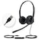 Yealink UH34 USB Headset with MicStereo Wired Headphones with Noise Cancelling MicrophoneTeamsProfessional Work Headphones for VoIP Phone PC Computer Call Center Office
