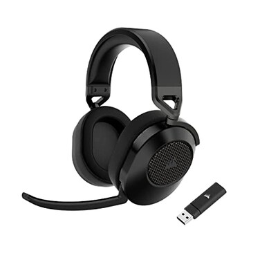 Corsair HS65 Wireless Multiplatform Gaming Headset with Bluetooth Dolby Audio 71 OmniDirectional Microphone iCUE Compatible PC Mac PS5 PS4 Mobile Carbon