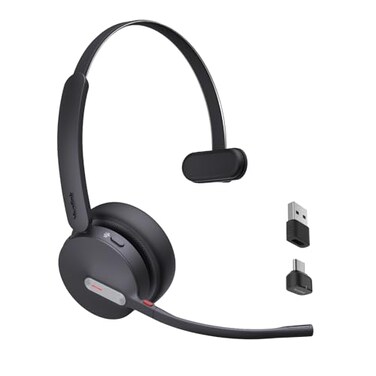 Yealink BH70 Mono Wireless Bluetooth Headset with Microphone for Work up to 35h Talking Native Bluetooth via Microsoft Teams Compatible with Cisco Webex Jabber Zoom Google Meeting