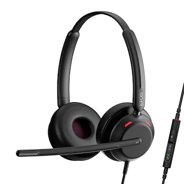 EPOS IMPACT 760T DualSided Wired Headset for PC with NoiseCanceling Mic Microsoft Teams USB C and USB A InLine Controls Super Wideband Audio Comfortable for Office Calls Remote Work