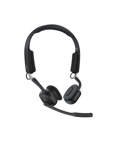 SHOKZ New OpenMeet OpenEar Bluetooth Computer Headset Noise Cancelling Mic Mute Button Bluetooth 54 Compatible with PC Mac Wireless Work Headphones Customizable Fit Smart App C610
