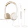 JIAMQISHI USB Headset with Microphone for PC OnEar Computer Laptop Headphones with Noise Cancelling Mic inline Control for Home Office Online Class Zoom USB35mm White