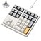 Kisnt KN34 Wired Mechanical Number Pad 34 Keys Hot Swappable Numeric Keypad with White Backlight PBT Keycaps for Laptop MacBook PC Desktop Compact KeyboardRetro BeigeBrown Switch
