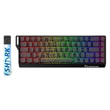 GK GAMAKAY x NaughShark NS68 Rapid Trigger Wired Gaming Keyboard 65 Hall Effect Mechanical Keyboard 8KHz Polling Rate 001mm RT Snap Tap Outemu Peach Crystal Magnetic Switch BlackSide Printed