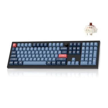 Keychron V6 Max Wireless Custom Mechanical Keyboard 24 GHz Bluetooth QMK FullSize Layout RGB with Hotswappable Gateron Brown Switch Compatible with Mac Windows Linux