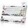 Womier 75 Wireless Mechanical Keyboard with Color Multimedia Screen Gaming Creamy Keyboard Theme 3Modes Hot Swappable Key Board wWrist RestSK80 PRO Gasket RGB Custom for MacWinRed Plum
