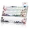 Womier 75 Wireless Mechanical Keyboard with Color Multimedia Screen Gaming Creamy Keyboard Theme 3Modes Hot Swappable Key Board wWrist RestSK80 PRO Gasket RGB Custom for MacWinRed Plum