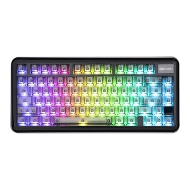 KiiBoom Phantom81 Lite 75 Gasket Mechanical Keyboard QMKVIA Programmable 3 Modes Wireless Gaming Keyboard RGB Backlights ABS Case UV Tech HotSwappable for WindowsMacLinux Black
