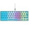 DGG 60 Wired Gaming Keyboard Pudding Keycaps with Translucent Layer RGB Backlit UltraCompact Small Keyboard Waterproof Mini Compact 61 Keys Keyboard for PCMac Gamer Typist Travel Blue