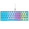DGG 60 Wired Gaming Keyboard Pudding Keycaps with Translucent Layer RGB Backlit UltraCompact Small Keyboard Waterproof Mini Compact 61 Keys Keyboard for PCMac Gamer Typist Travel Blue