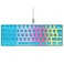 DGG 60 Wired Gaming Keyboard Pudding Keycaps with Translucent Layer RGB Backlit UltraCompact Small Keyboard Waterproof Mini Compact 61 Keys Keyboard for PCMac Gamer Typist Travel Blue