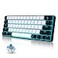 Snpurdiri 60 Wired Mechanical Gaming Keyboard Ice Blue LED Backlit 61 Keys Mini Wired Office Keyboard for Windows Laptop PC Mac BlackWhite Blue Switches