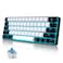 Snpurdiri 60 Wired Mechanical Gaming Keyboard Ice Blue LED Backlit 61 Keys Mini Wired Office Keyboard for Windows Laptop PC Mac BlackWhite Blue Switches