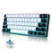 Snpurdiri 60 Wired Mechanical Gaming Keyboard Ice Blue LED Backlit 61 Keys Mini Wired Office Keyboard for Windows Laptop PC Mac BlackWhite Blue Switches