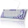 DAIDAI Ajazz AK820 TKL 75 Hot Swappable Mechanical Keyboard with Volume Knob Gasket Mount Wired Gaming Keyboard Prelubed Linear Switch SouthFacing RGB PBT Keycaps