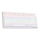 Newmen GM326 75 Percent Mechanical KeyboardWired Mini Backlit Hot Swappable Gaming Mechanical Keyboard with Knob82 Keys AntiGhosting Compact White Gaming Keyboards for PC Win MacRed Switch