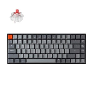 Keychron K2 75 Layout Bluetooth Mechanical Keyboard Super Red SwitchWhite LED BacklitAnti GhostingNKey Rollover84 Key USB C Wired Computer Keyboard for Mac WindowsVersion 2