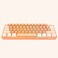 Snpurdiri 60 Wired Gaming Keyboard RGB Backlit UltraCompact Mini Gaming Keyboard for PCMac Gamer Typist Travel Cream and Orange