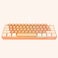 Snpurdiri 60 Wired Gaming Keyboard RGB Backlit UltraCompact Mini Gaming Keyboard for PCMac Gamer Typist Travel Cream and Orange