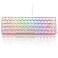 Womier 60 Keyboard Gaming Pink Wired Creamy Mechanical Keyboard WK68 HotSwappable RGB Custom Mini Key Board with Arrow KeysSoftware Supported Prelubrication Linear Switch WK68Pink