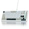 Ussixchare 75 Wired Creamy Keyboard Hot Swappable Mechanical Gaming Keyboard with Gasket Mounted RGB Backlit Red Switch Knob Control for Win Pc Laptop82Grey