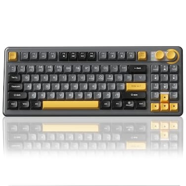 CORBOBO SOLAKAKA SK90 75 Wireless Gaming Keyboard 4000mAh TriMode BT5024GUSBC Cute Creamy Gaming Keyboard with Number Pad Media Knob RGB Backlit Quiet Keys Silent Office Keyboards for PC MAC
