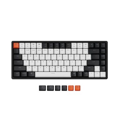 Keychron K2 75 Layout 84 Keys Hotswappable Bluetooth WirelessUSB Wired Mechanical Keyboard with Super Red SwitchDoubleShot KeycapsRGB BacklightAluminum Frame for Mac Windows Version 2