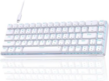TMKB Technology Mechanical KeyBoard TMKB T68SE Gaming Keyboard 60 Mechanical Keyboard LED Backlit UltraCompact 68 Keys Wired Mini Keyboard with Separate ArrowControl Keys for Windows Laptop PC Gamer T