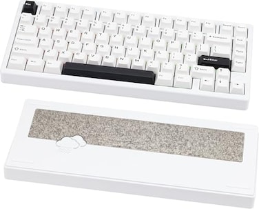 KEEBMONKEY WOBKEY Rainy 75 CNC Aluminum HMXJWKCocoa Switches TripleMode Connectivity Mechanical Keyboard with Superior Acoustics RGBFR4Silver SUS3047000mAhCocoa Switch Pro Luna