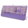 Camiysn Typewriter Style Mechanical Gaming Keyboard Purple Retro Punk Gaming Keyboard with White Backlit 104 Keys Blue Switch Wired Cute Keyboards Round Keycaps for WindowsMacPC